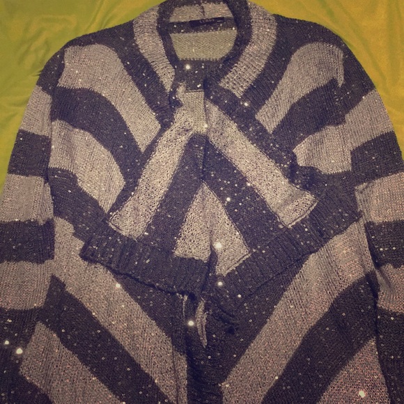 Cyrus Sweaters - Cyrus Women’s Cardigan  Black and Grey